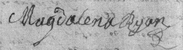 Firma de Magdalena Armelin de O'Ryan